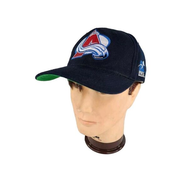 COLORADO AVALANCHE VTG SPORTS SPECIALTIES SNAPBACK HAT NHL HOCKEY GREEN BRIM - Picture 1 of 12